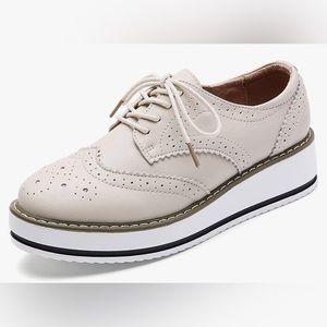 British platform oxford shoes